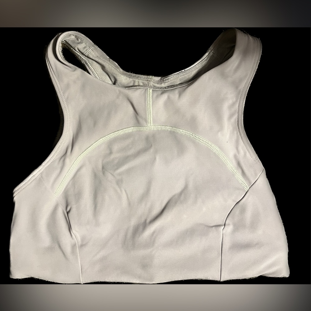 Lulu Lemon Light Gray Longline Bra Size 8